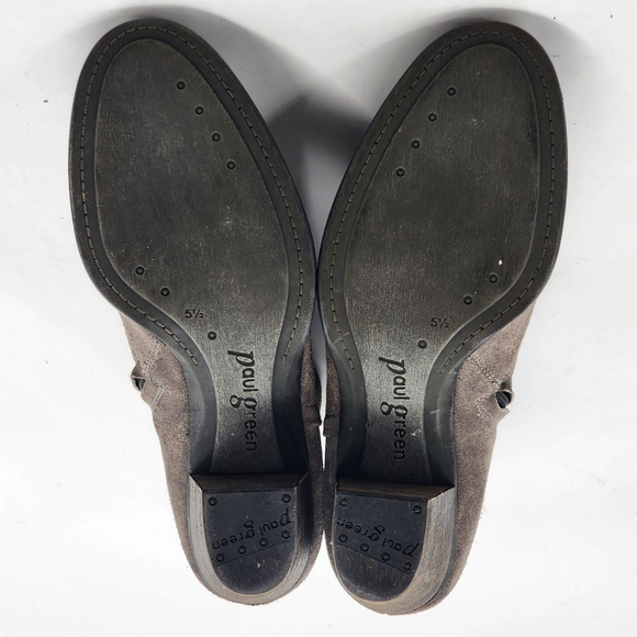 PAUL GREEN Delgado Ankle Boots & Booties $440 Size 8 Gray Suede - Picture 9 of 9